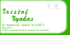 kristof nyakas business card